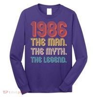 40th Birthday 1986 The Man Myth The Legend Long Sleeve Shirt thumb 0