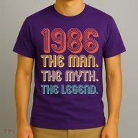 40th Birthday 1986 The Man Myth The Legend T-Shirt thumb 3