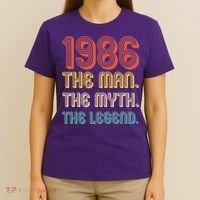 40th Birthday 1986 The Man Myth The Legend T-Shirt thumb 4