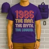 40th Birthday 1986 The Man Myth The Legend T-Shirt thumb 6