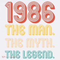 40th Birthday 1986 The Man Myth The Legend Garment-Dyed Sweatshirt thumb 2