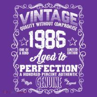 40th Birthday 1986 Vintage Quality Without Compromise Aged To Perfection Genuine T-Shirt thumb 7