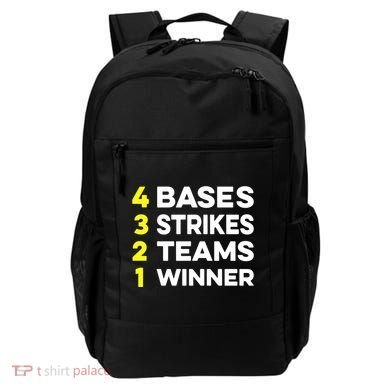 4 Bases 3 Strikes 2 Teams 1 Winner Backpack