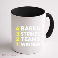 4 Bases 3 Strikes 2 Teams 1 Winner Coffee Mug thumb 1