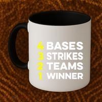 4 Bases 3 Strikes 2 Teams 1 Winner Coffee Mug thumb 2