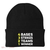 4 Bases 3 Strikes 2 Teams 1 Winner Beanie thumb 0