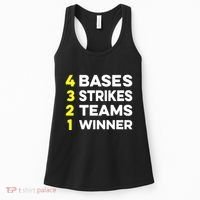 4 Bases 3 Strikes 2 Teams 1 Winner Women's Tank Top thumb 0