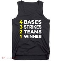 4 Bases 3 Strikes 2 Teams 1 Winner Tank Top thumb 0