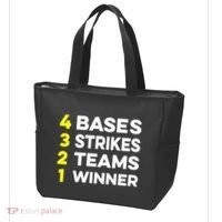 4 Bases 3 Strikes 2 Teams 1 Winner Tote Bag thumb 3