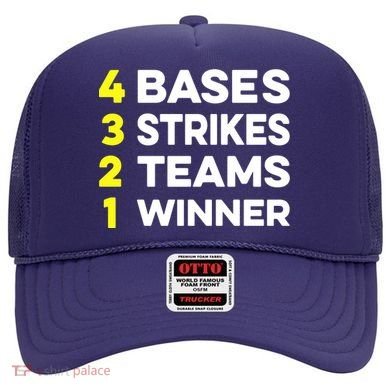 4 Bases 3 Strikes 2 Teams 1 Winner Hat