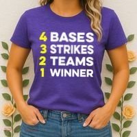 4 Bases 3 Strikes 2 Teams 1 Winner Women's T-Shirt thumb 2