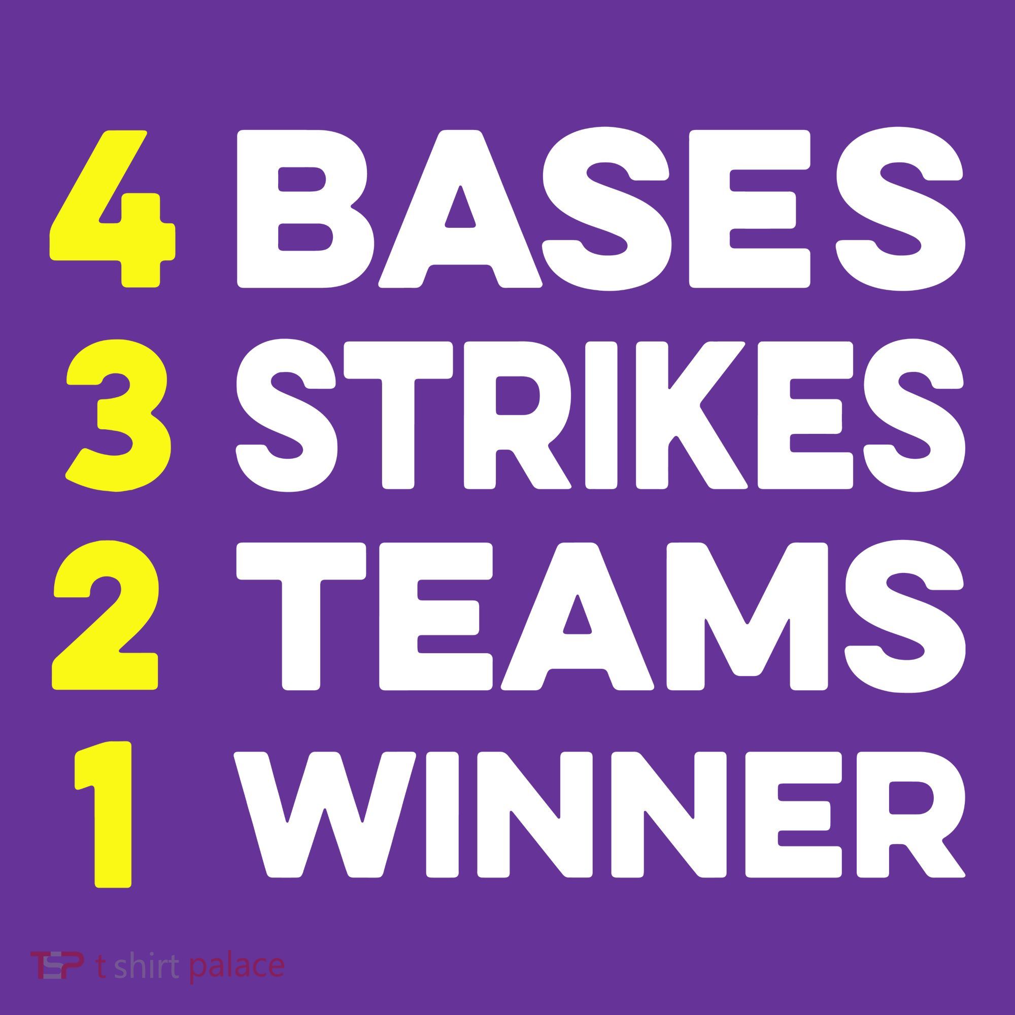 4 Bases 3 Strikes 2 Teams 1 Winner Kids Sweatshirt