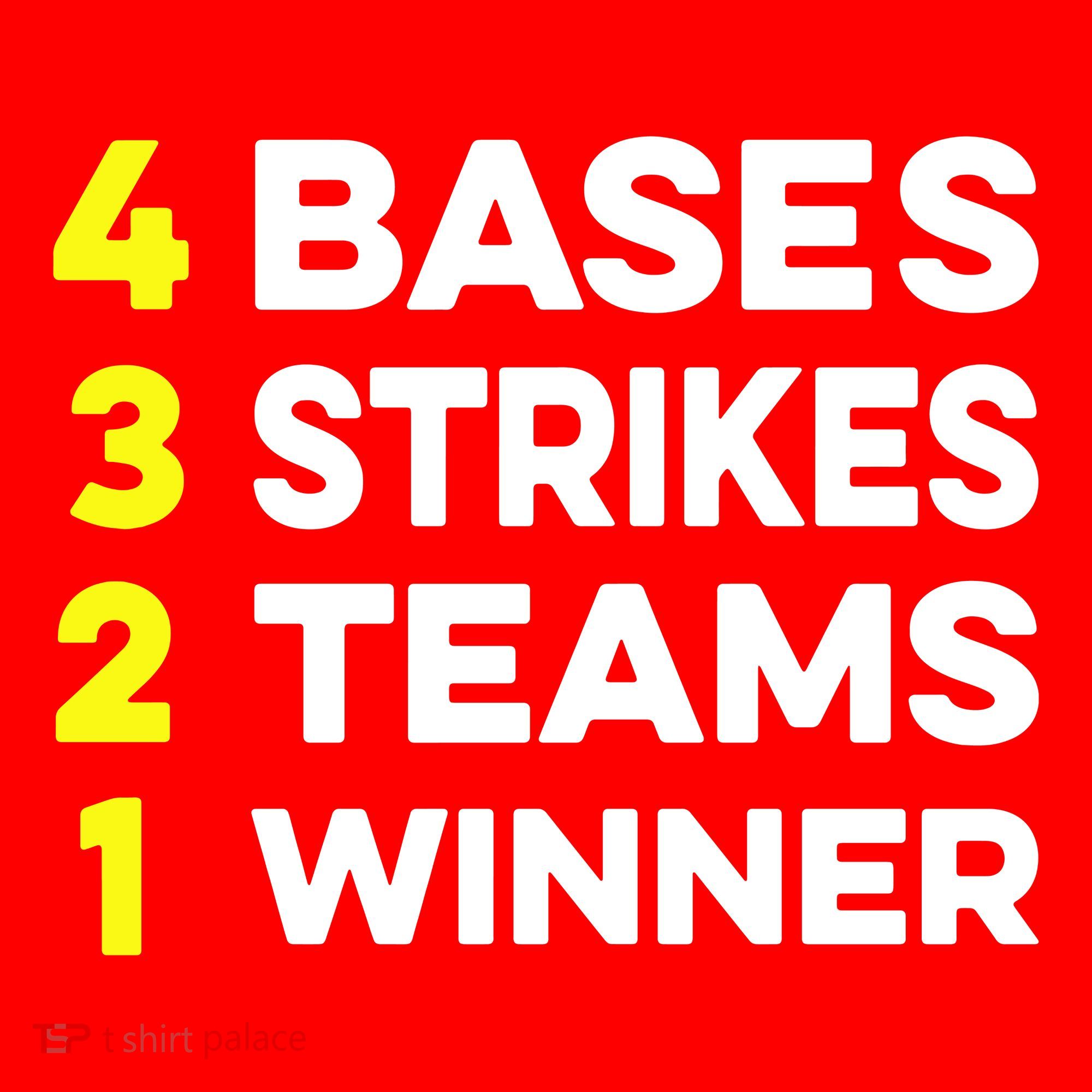 4 Bases 3 Strikes 2 Teams 1 Winner Santa Hat
