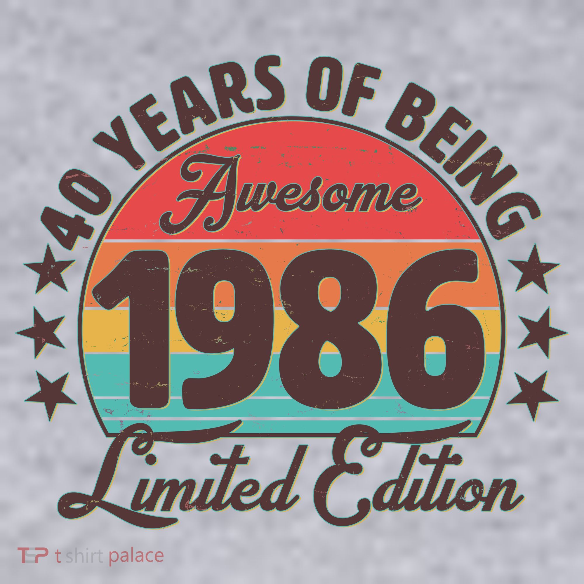 40th Birthday 40 Years Of Being Awesome 1986 Limited Edition Women's Racerback Cropped Tank