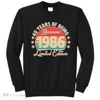 40th Birthday 40 Years Of Being Awesome 1986 Limited Edition Sweatshirt thumb 0