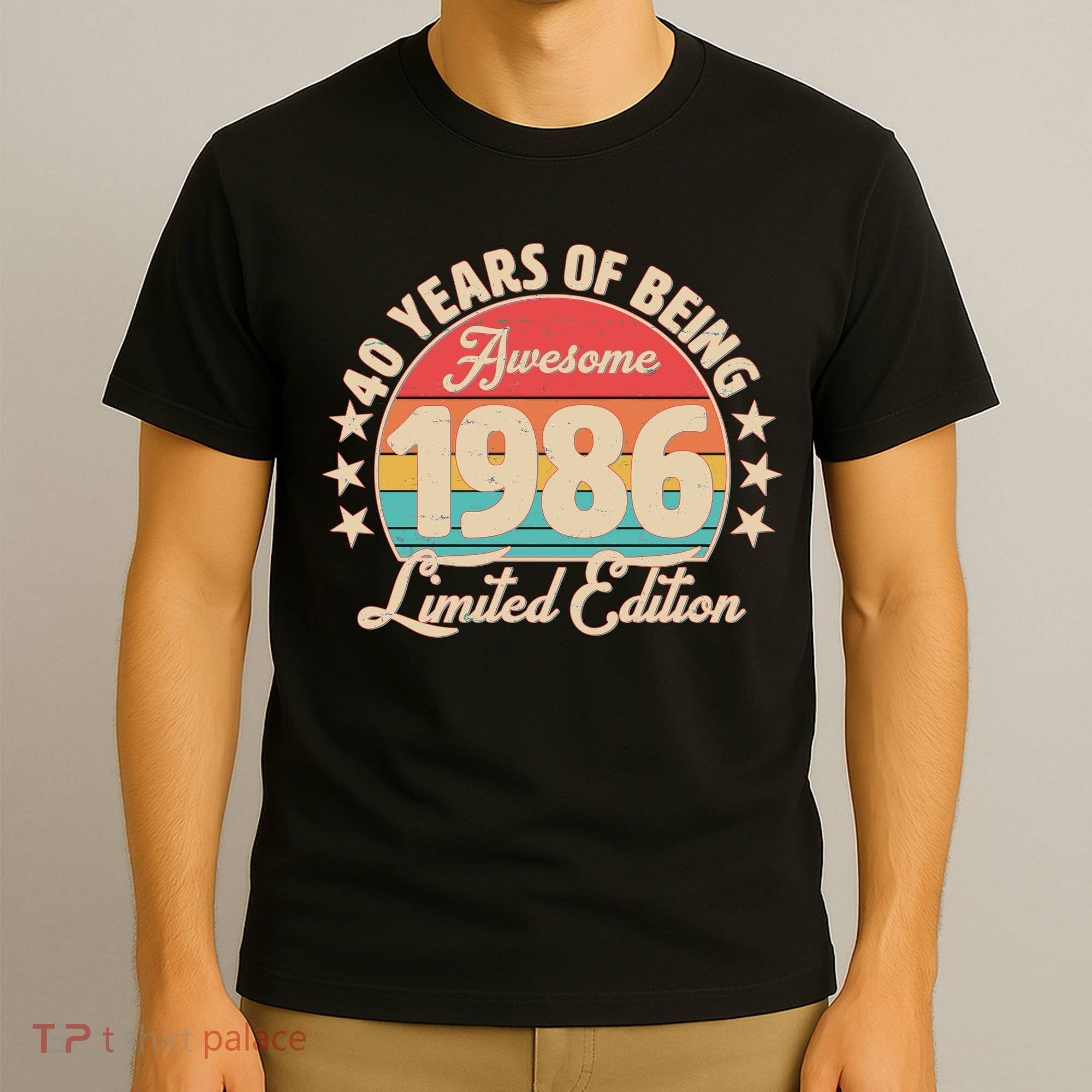 40th Birthday 40 Years Of Being Awesome 1986 Limited Edition T-Shirt