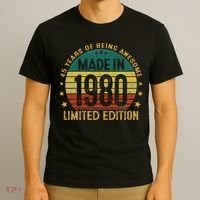 45th Birthday 45 Year Old Gifts Made In 1980 Limited Edition T-Shirt thumb 3