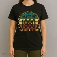 45th Birthday 45 Year Old Gifts Made In 1980 Limited Edition T-Shirt thumb 4