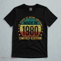 45th Birthday 45 Year Old Gifts Made In 1980 Limited Edition T-Shirt thumb 5