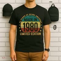 45th Birthday 45 Year Old Gifts Made In 1980 Limited Edition T-Shirt thumb 6