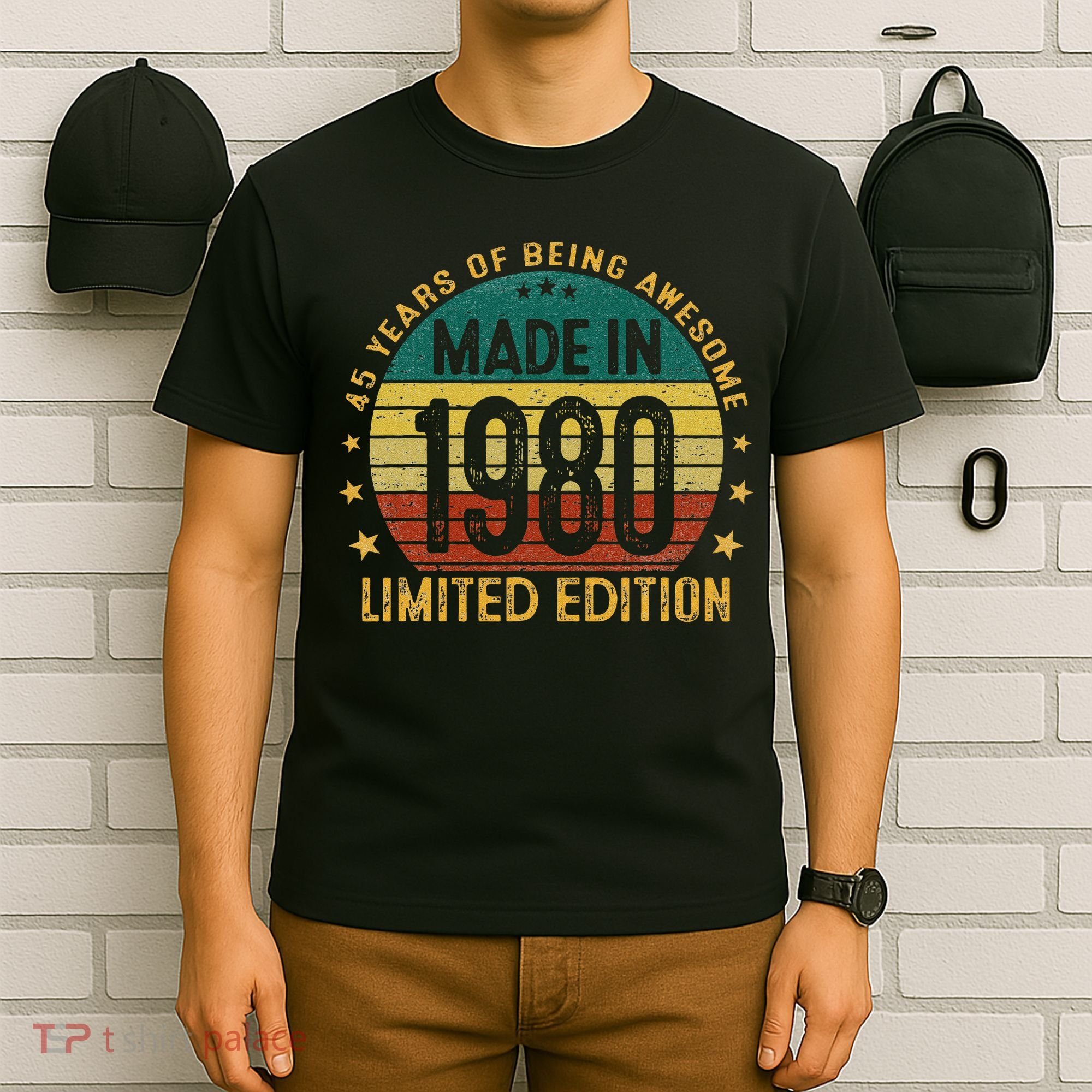 45th Birthday 45 Year Old Gifts Made In 1980 Limited Edition T-Shirt