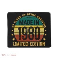 45th Birthday 45 Year Old Gifts Made In 1980 Limited Edition Mousepad thumb 0