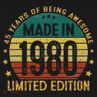 45th Birthday 45 Year Old Gifts Made In 1980 Limited Edition Toddler Hoodie thumb 2