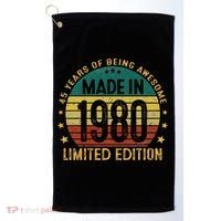 45th Birthday 45 Year Old Gifts Made In 1980 Limited Edition Golf Towel thumb 0