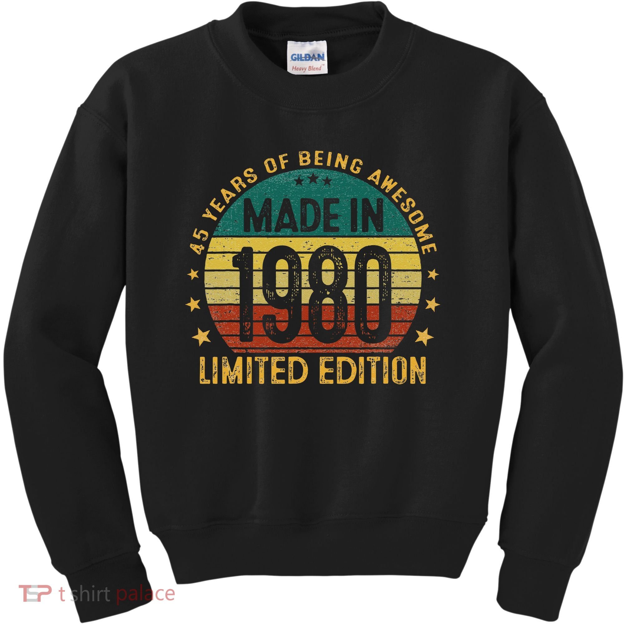 45th Birthday 45 Year Old Gifts Made In 1980 Limited Edition Kids Sweatshirt