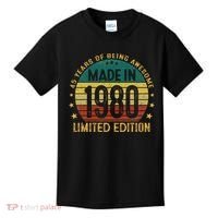 45th Birthday 45 Year Old Gifts Made In 1980 Limited Edition Kids T-Shirt thumb 0