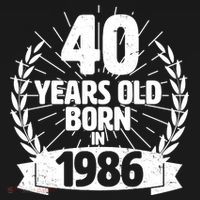 40th Birthday 40 Years Old Born In 1986 Wreath Banner  Polo thumb 3