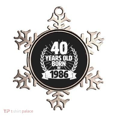 40th Birthday 40 Years Old Born In 1986 Wreath Banner  Ornament