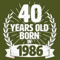 40th Birthday 40 Years Old Born In 1986 Wreath Banner  Long Sleeve Shirt thumb 2