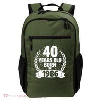 40th Birthday 40 Years Old Born In 1986 Wreath Banner  Backpack thumb 0