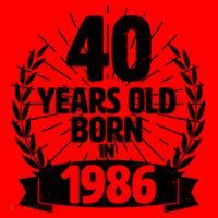 40th Birthday 40 Years Old Born In 1986 Wreath Banner  Santa Hat thumb 1