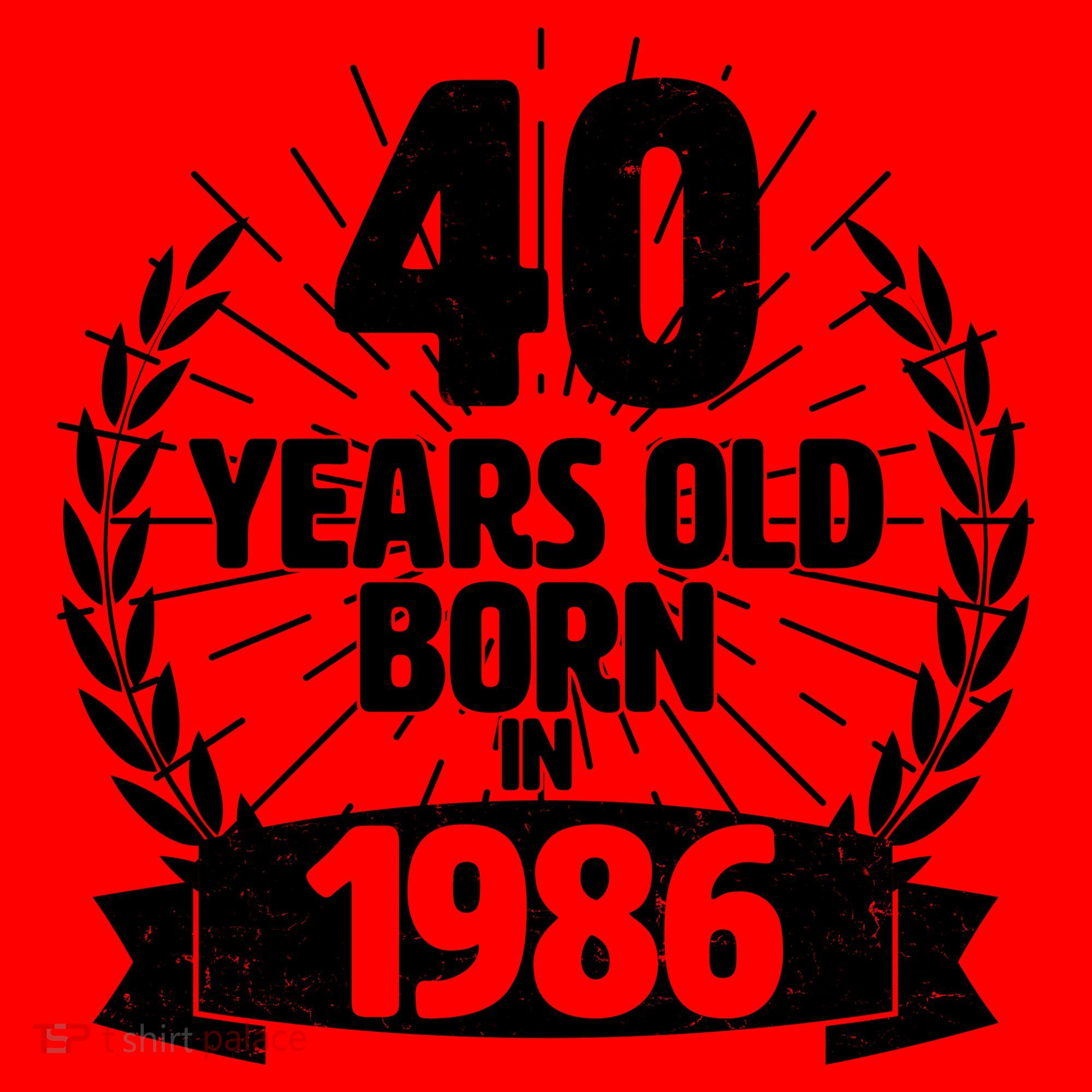 40th Birthday 40 Years Old Born In 1986 Wreath Banner  Santa Hat