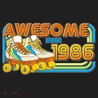 40th Birthday Awesome Since 1986 Retro Roller Skates  Women's Sweatshirt thumb 2