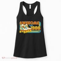 40th Birthday Awesome Since 1986 Retro Roller Skates  Women's Tank Top thumb 0