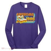 40th Birthday Awesome Since 1986 Retro Roller Skates  Long Sleeve Shirt thumb 0
