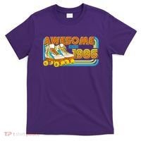 40th Birthday Awesome Since 1986 Retro Roller Skates  T-Shirt thumb 0