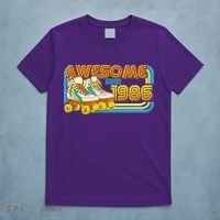 40th Birthday Awesome Since 1986 Retro Roller Skates  T-Shirt thumb 5