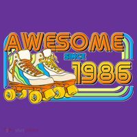 40th Birthday Awesome Since 1986 Retro Roller Skates  Hat thumb 2