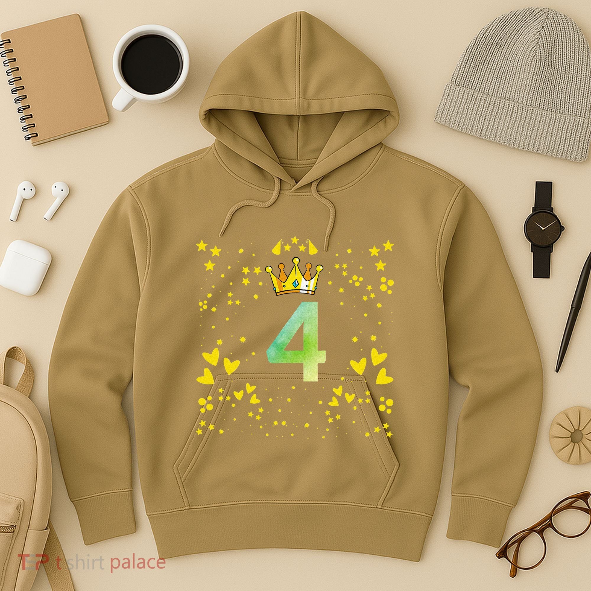 4th Birthday Anniversaries Hoodie