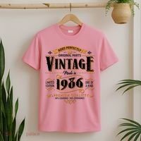 40th Birthday Age Perfectly Original Parts Vintage Made In 1986 Premium Quality T-Shirt thumb 2
