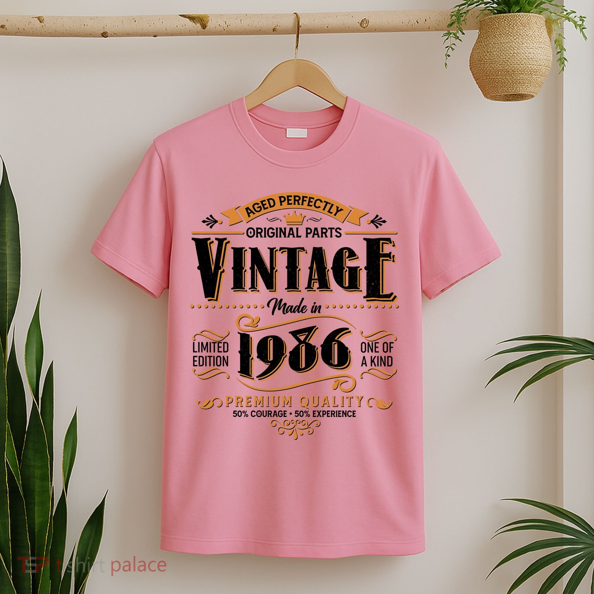40th Birthday Age Perfectly Original Parts Vintage Made In 1986 Premium Quality T-Shirt