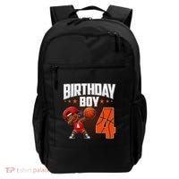 4th Birthday Boy Basketball Dabbing 4 Years Old Afro Boy Backpack thumb 0