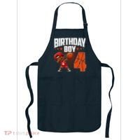 4th Birthday Boy Basketball Dabbing 4 Years Old Afro Boy Apron thumb 0