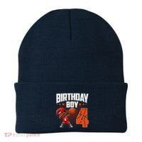 4th Birthday Boy Basketball Dabbing 4 Years Old Afro Boy Beanie thumb 0