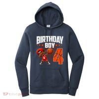 4th Birthday Boy Basketball Dabbing 4 Years Old Afro Boy Women's Hoodie thumb 0