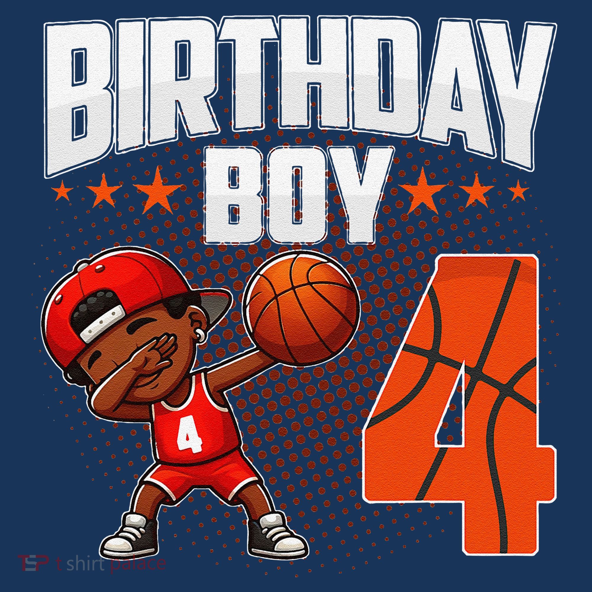 4th Birthday Boy Basketball Dabbing 4 Years Old Afro Boy Women's Tank Top
